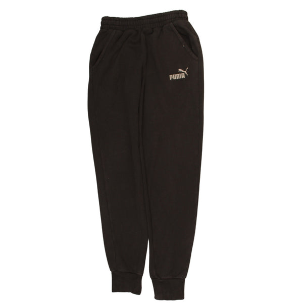 Puma Vintage 90's Elastic Waist Joggers Small Black Sweatpants