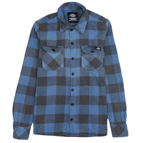 Dickies 90's Long Sleeve Button Up Shirt Medium Blue