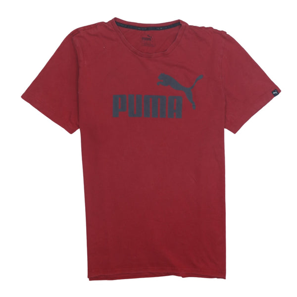 Vintage 90's Puma Spellout Red T-Shirt Men’s Large