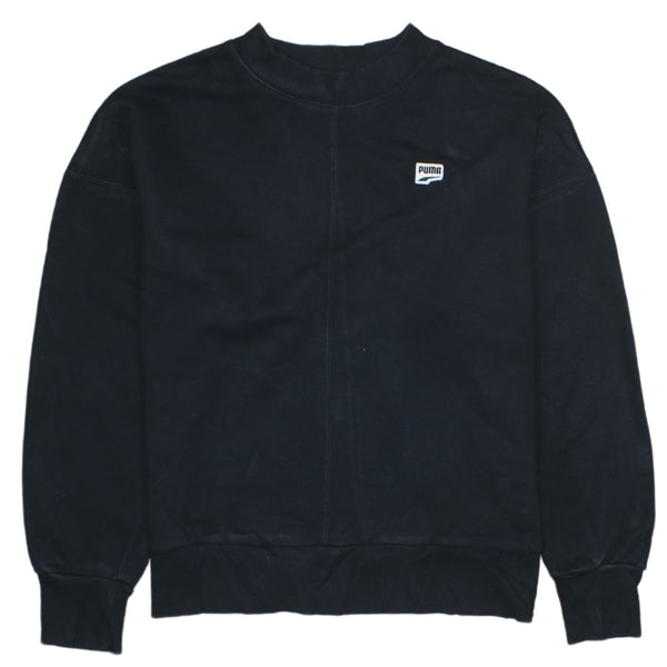 Vintage Puma 90's Black Crew Neck Sweatshirt XSmall