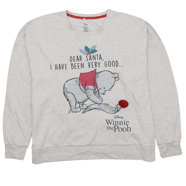 Disney 90's Vintage Winnie The Pooh Beige Crewneck Sweatshirt Small