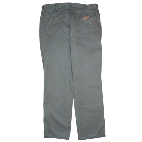 Wrangler 90's Drawstring Pockets Straight Leg Baggy Trousers / Pants 38 Grey