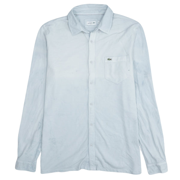Lacoste 90's Long Sleeve Button Up Shirt Large White