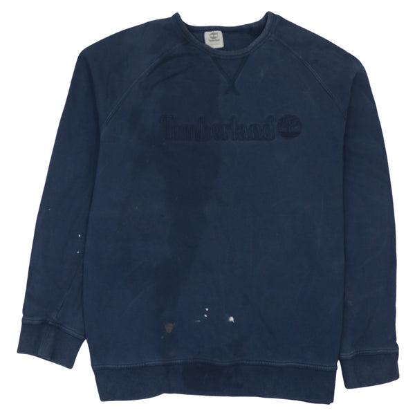 Timberland 90's Spellout Crew Neck Sweatshirt XXXLarge (3XL) Navy Blue