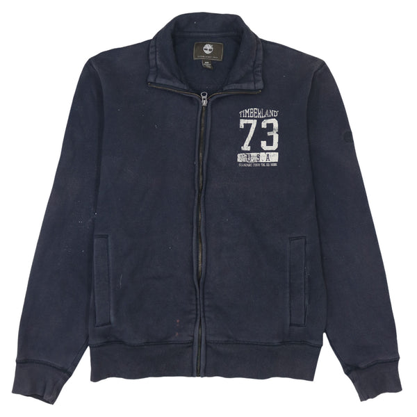 Timberland Vintage 90's Lightweight Navy Blue Full Zip Sweatshirt Medium