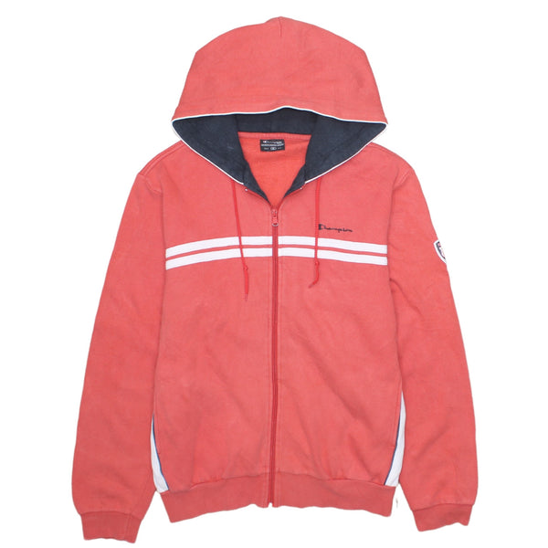 Champion 90's Vintage Red Medium Zip-Up Sportswear Hoodie