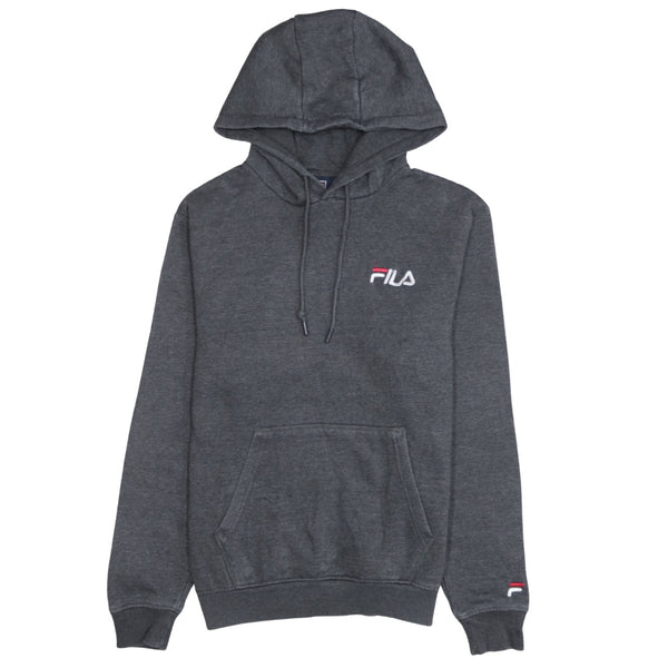 Fila 90's Drawstring Pockets Pullover Hoodie Medium Grey