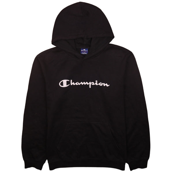 Champion Vintage 90's Black Spellout Pullover Hoodie Women's XL
