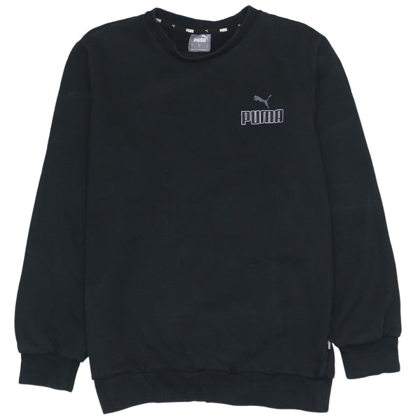 Puma Men's 90's Heavyweight Crew Neck Sweatshirt Black Small Cotton