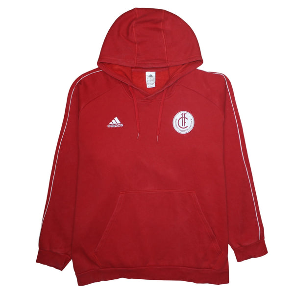 Adidas 90's Drawstring Pockets Pullover Hoodie XXXLarge (3XL) Red