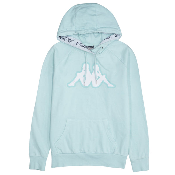 Vintage Kappa 90's Spellout Pullover Hoodie Men's Small Blue