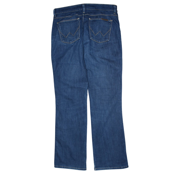 Wrangler 90's Lightwash Straight Leg Baggy Trousers / Pants 34 Navy Blue