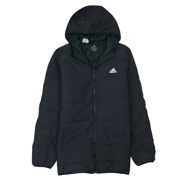 Adidas 90's Lightweight Full Zip Up Puffer Jacket XLarge Black