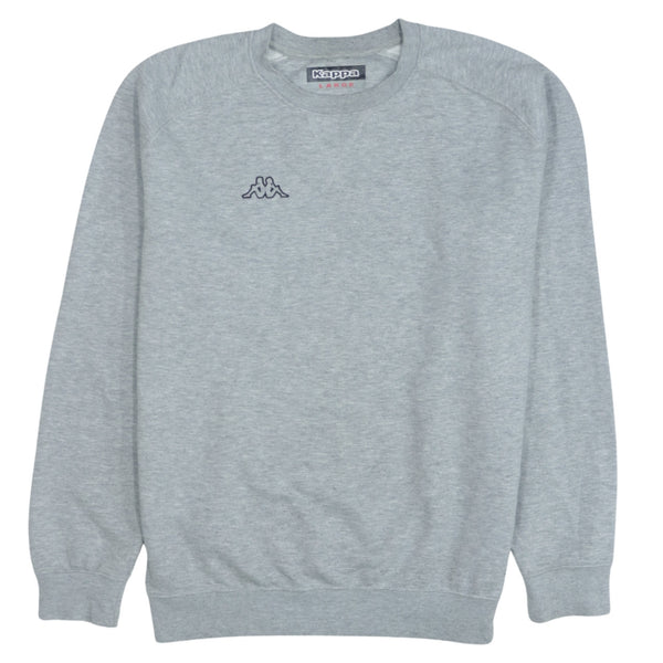 Vintage Kappa 90's Grey Crew Neck Sweatshirt, Large, Lightweight