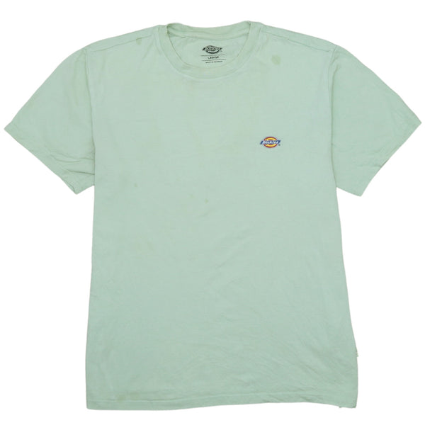 Dickies Men's Large 90's Green Crew Neck T-Shirt, Short Sleeves