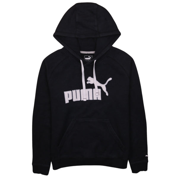 Puma 90's Spellout Pullover Hoodie, Vintage Medium Black, Women's