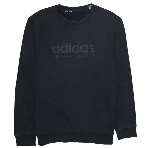 Adidas 90's Spellout Crew Neck Sweatshirt Small  Black