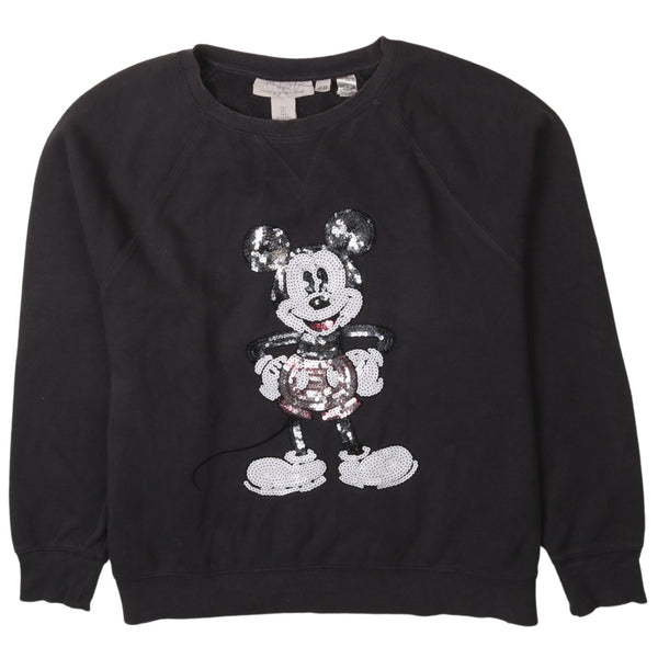 Vintage Disney 90’s Crew Neck Sweatshirt Mickey Mouse Large Black