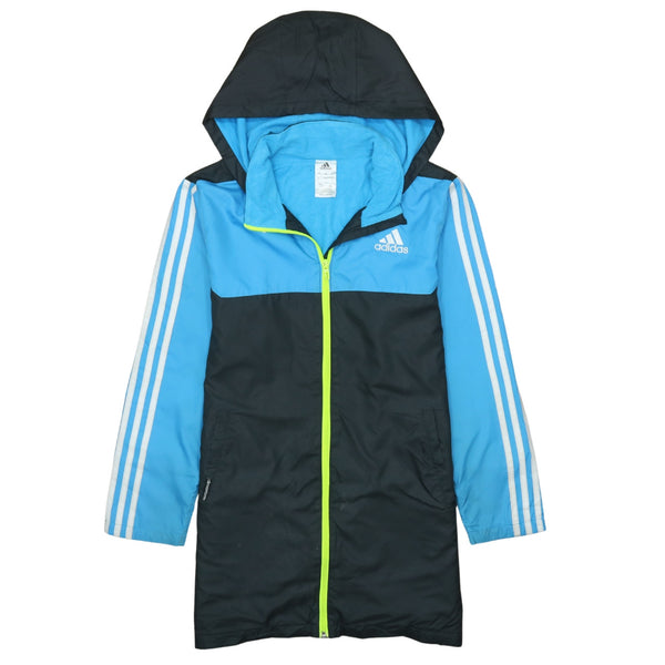 Adidas 90's Hooded Full Zip Up Windbreaker Small  Black