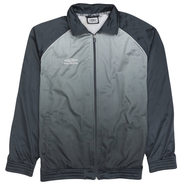 Umbro 90's Lightweight Full Zip Up Sweatshirt XLarge Grey
