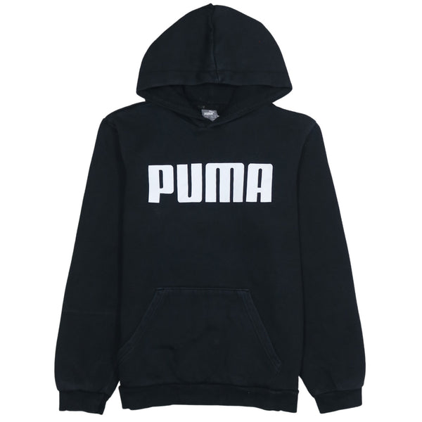 Puma 90's Spellout Pullover Hoodie XLarge Black
