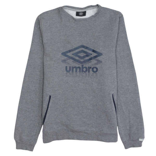 Umbro 90's Spellout Crew Neck Sweatshirt Small Grey