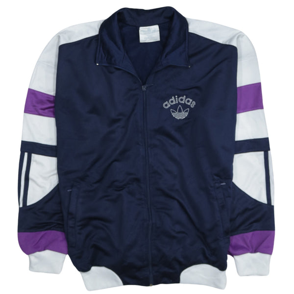 Adidas 90's Lightweight Full Zip Up Sweatshirt XLarge  Navy Blue