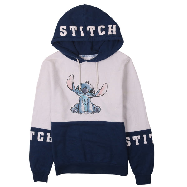 Authentic Vintage Disney 90's Stitch Pullover Hoodie - Women's Small Navy Blue
