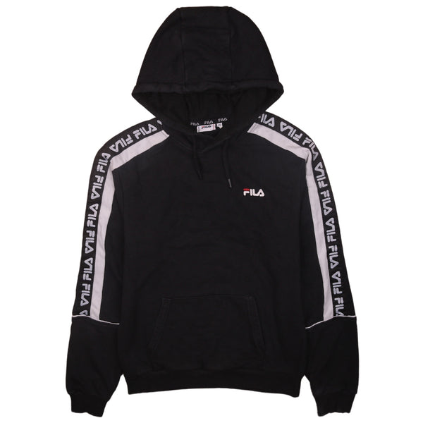 Fila 90's Drawstring Pockets Pullover Hoodie XSmall Black