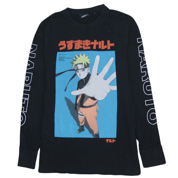 Retro 90's Cropp Koszulka Naruto Crew Neck Sweatshirt Large Black