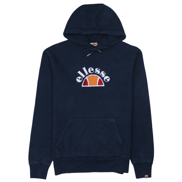 Ellesse 90's Spellout Pullover Hoodie Medium Navy Blue