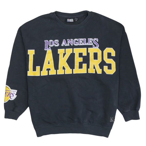 NBA 90's Los Angeles Lakers Crew Neck Sweatshirt Medium Black