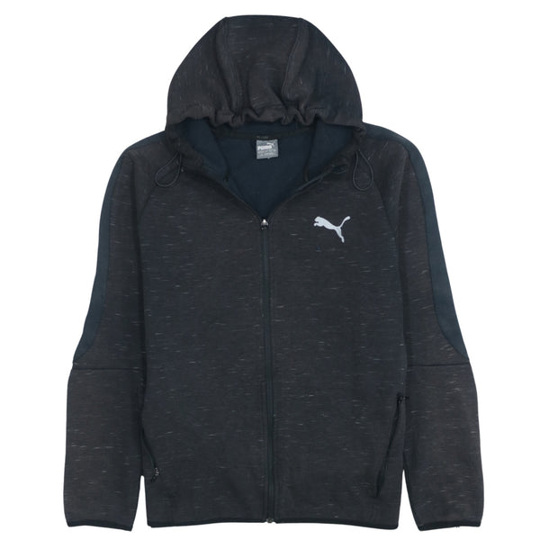 Puma Vintage 90's Full Zip Sportswear Hoodie Large Black