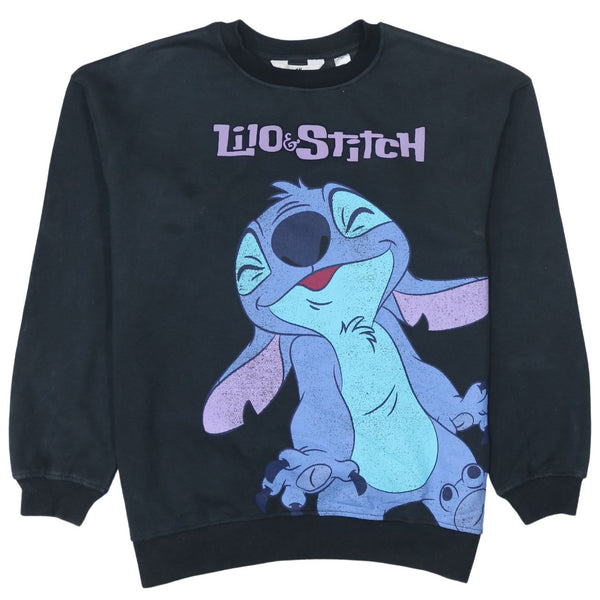 Disney 90's Lilo & Stitch Crew Neck Sweatshirt XLarge  Black