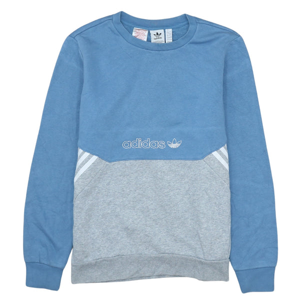 Adidas Vintage 90's Heavyweight Crew Neck Sweatshirt Women's L Blue