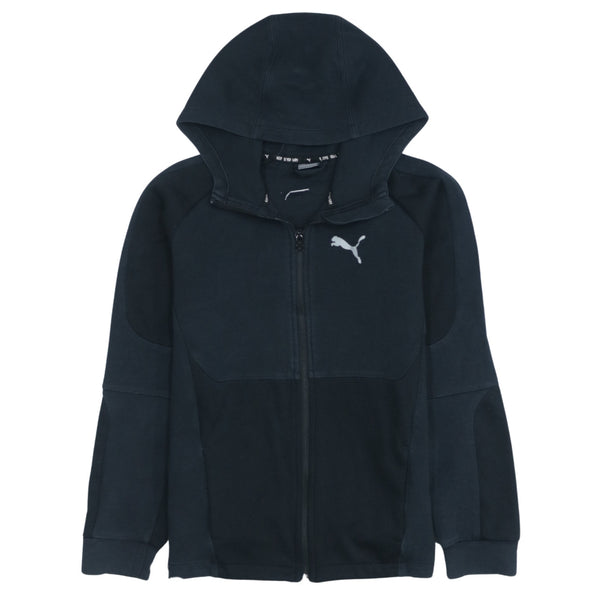 Vintage 90's Puma Large Black Full Zip Sportswear Hoodie