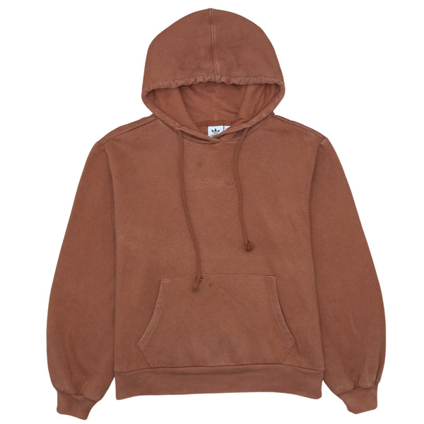 Adidas 90's Vintage Brown Pullover Hoodie XXLarge for Women