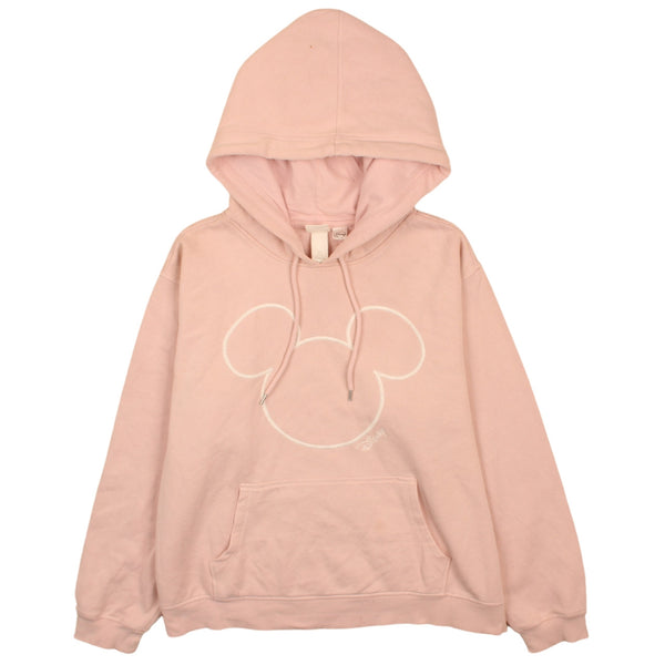 Vintage 90's Disney Mickey Mouse Pink Pullover Hoodie Men's Large