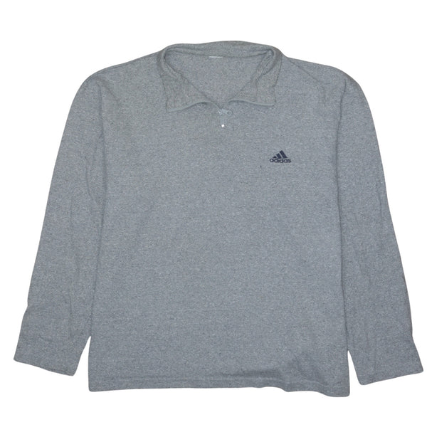 Adidas 90s Vintage Grey Quarter Zip Sweatshirt Men's Large