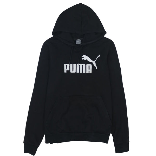 Puma 90's Spellout Pullover Hoodie Medium Black Vintage Sweatshirt