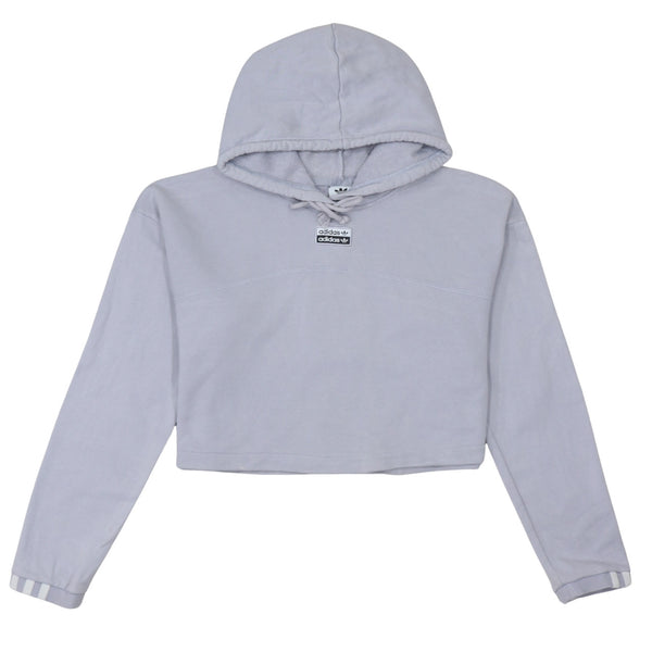 Adidas 90's 3 Stripes Cuffs Pullover Hoodie Large  Purple