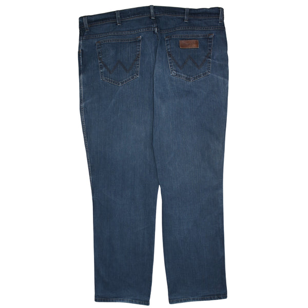 Wrangler 90's Lightwash Straight Leg Baggy Jeans / Pants 42 Navy Blue