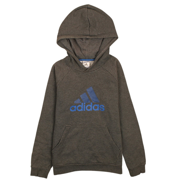 Adidas Vintage 90's Spellout Hoodie Women's Medium Grey Sweatshirt