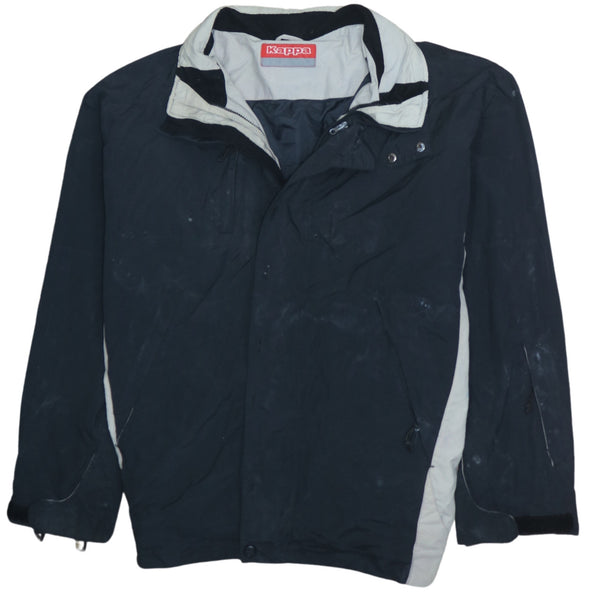 Kappa 90's Lightweight Full Zip Up Windbreaker XXLarge  Black