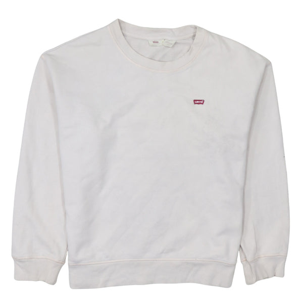 Levi's 90's Lightweight Crew Neck Sweatshirt Large Beige Cream