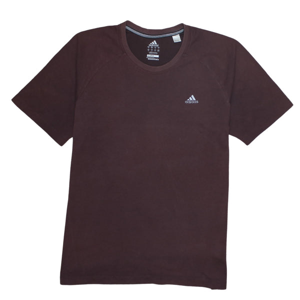 Adidas 90's Short Sleeves Crew Neck T Shirt Medium Burgundy Red