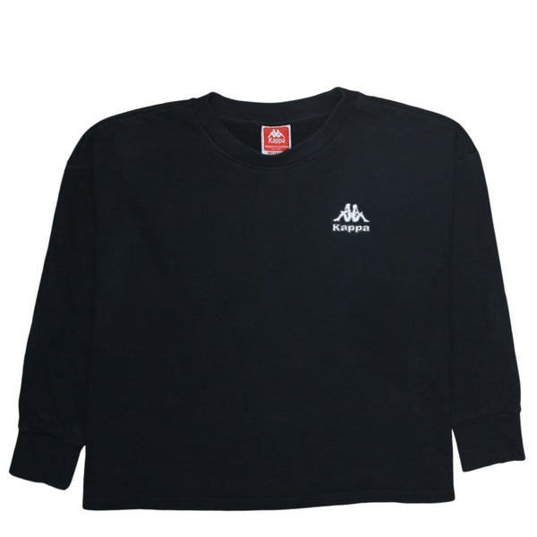 Kappa 90's Lightweight Crew Neck Sweatshirt Medium Black