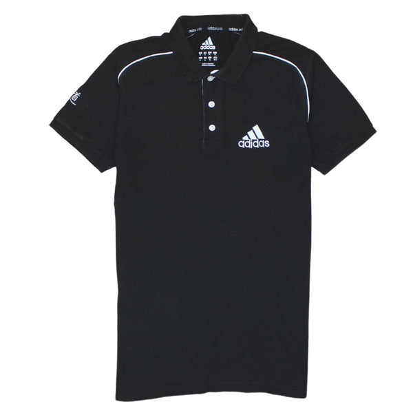 Adidas 90's Short Sleeves Quarter Button Polo Shirt XLarge Black