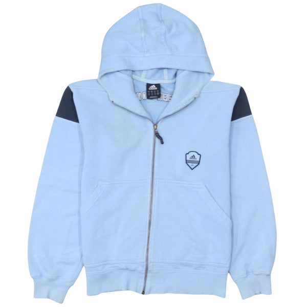 Adidas 90's Lightweight Full Zip Up Hoodie Medium Blue