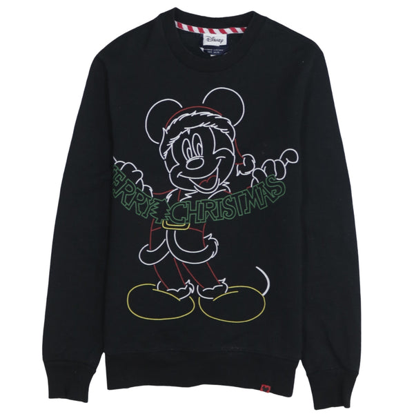 Disney 90's Merry Christmas Crew Neck Sweatshirt XSmall  Black